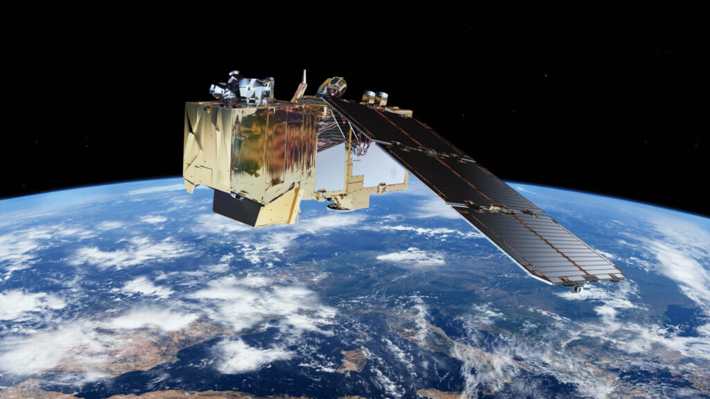 Vývoj vegetace je analyzován s využitím satelitních snímků z družic sentinelu 1 a 2, které spadají do evropského vesmírného programu Copernicus.Na obrázku Sentinel 2
