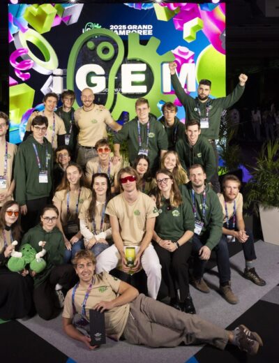 F1 Tým iGEM Brno zvítězil na světovém finále soutěže iGEM 2025 a získal ocenění za nejlepší zemědělský projekt Foto archiv VUT